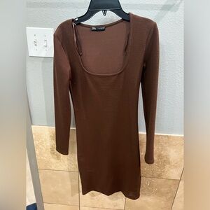 ZARA Brown Mini Dress Medium